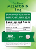 Nature's Truth Melatonina tableta se disuelve en agua para relajación nocturna rápida