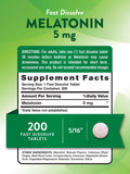 Nature's Truth Melatonina botella con etiqueta clara para uso nocturno