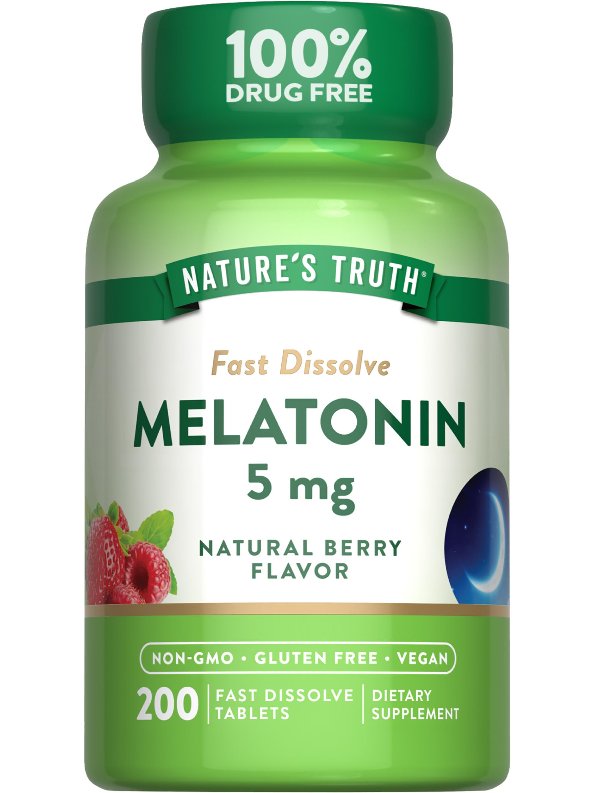 Nature's Truth Melatonina tableta disolución rápida sabor baya para dormir mejor