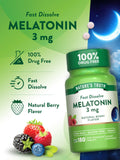 Uso nocturno de Nature's Truth Melatonina 30 minutos antes de acostarse