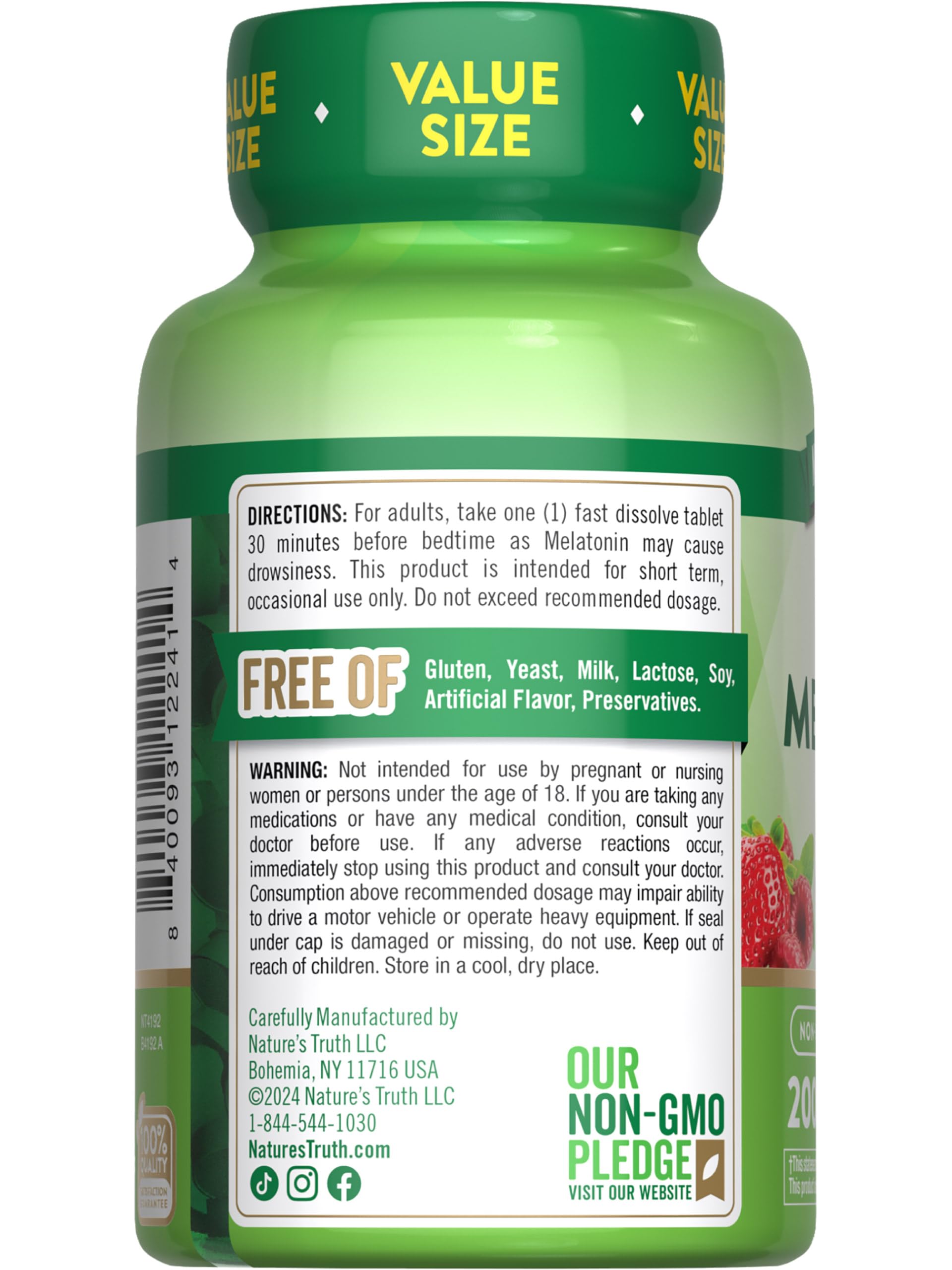 Nature's Truth Melatonina uso nocturno seguro y natural