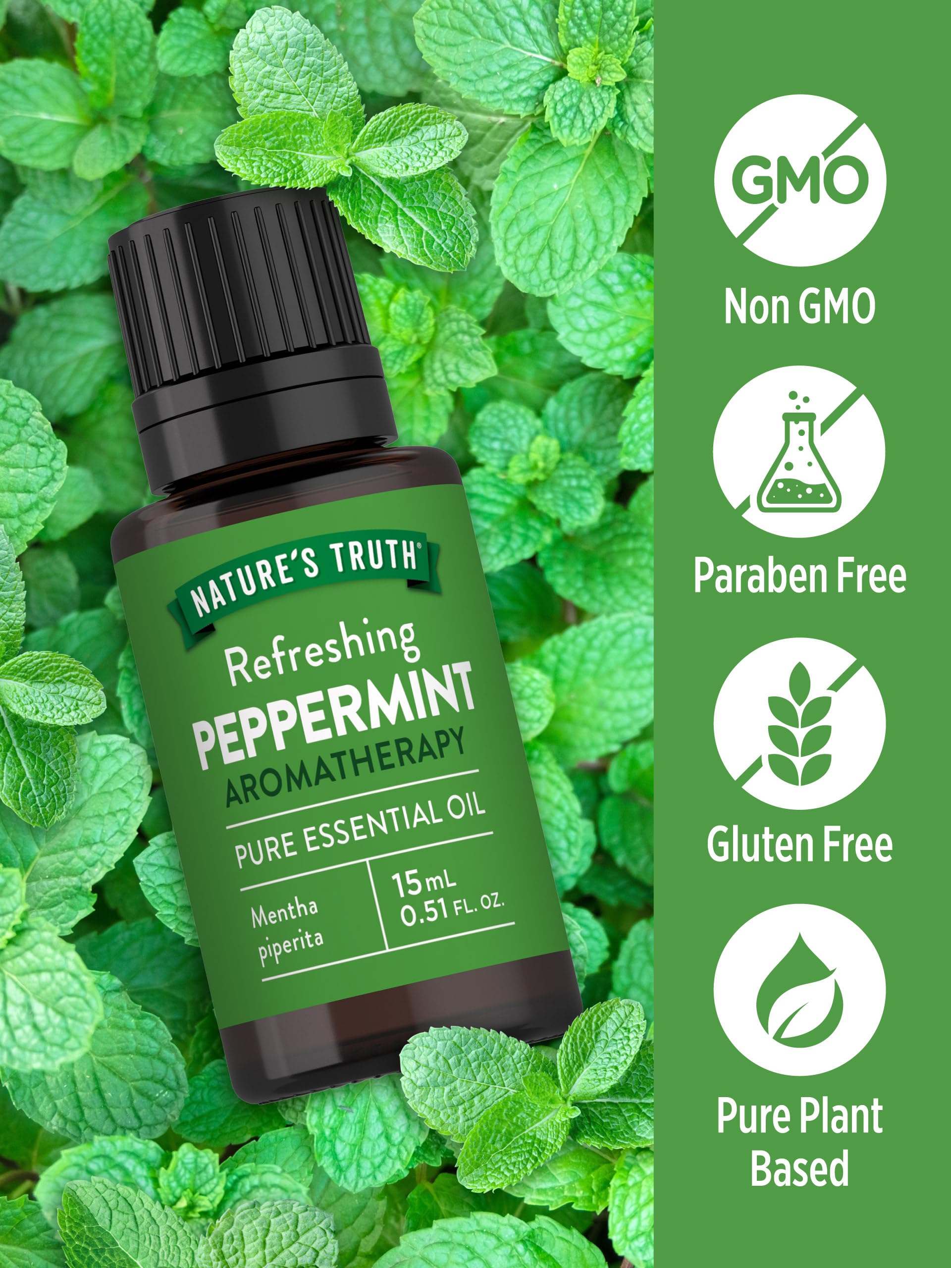 Uso en ducha o baño con aceite de menta Nature's Truth