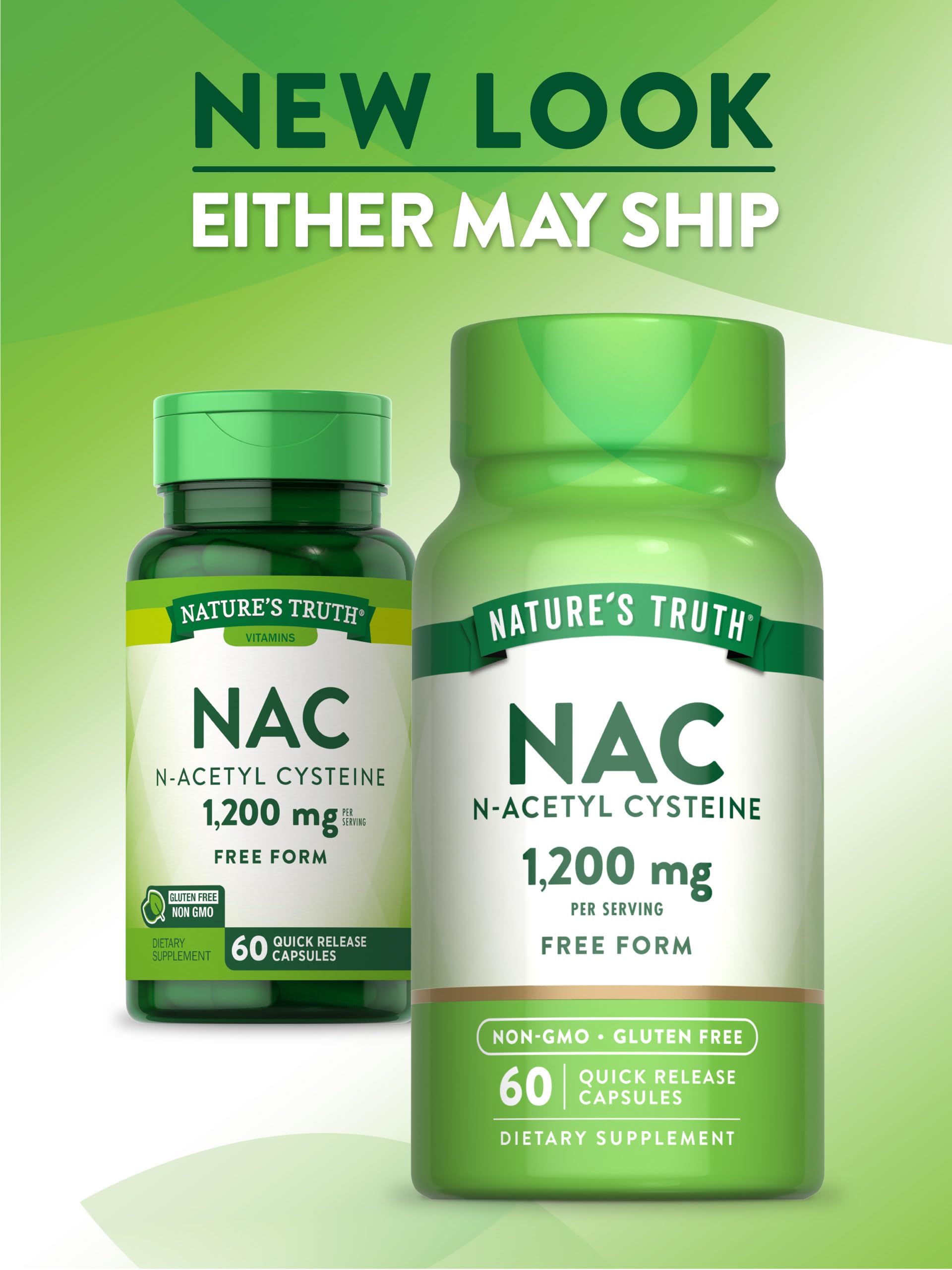 Nature's Truth NAC dosis diaria 1200 mg para uso práctico.
