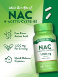 Nature's Truth NAC sin gluten y sin alérgenos para estilo de vida limpio.