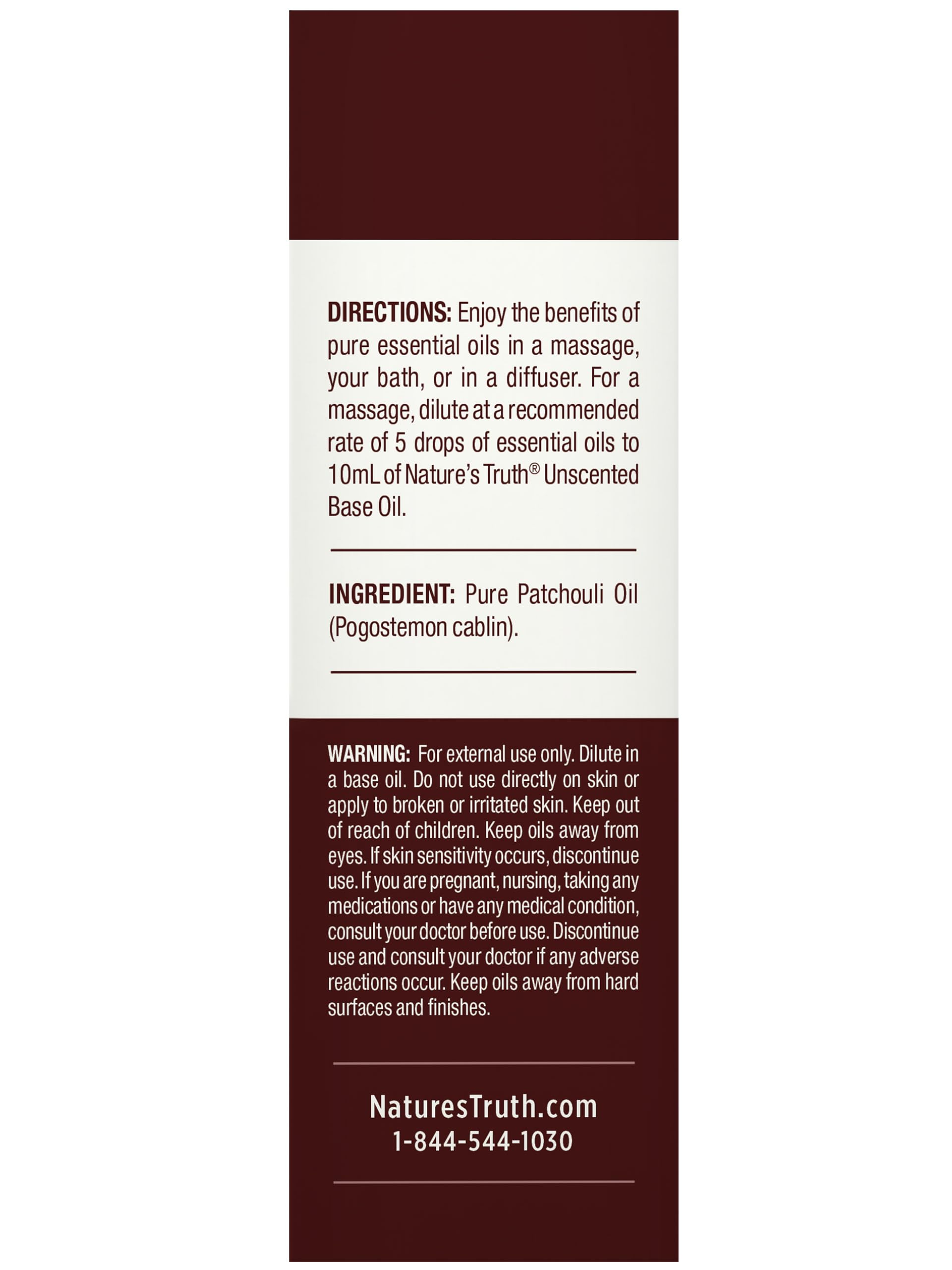 Nature's Truth Patchouli, hojas de patchouli para proyectos artesanales y aromas.