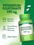 Nature's Truth Potasio Gluconato envase práctico para uso diario.