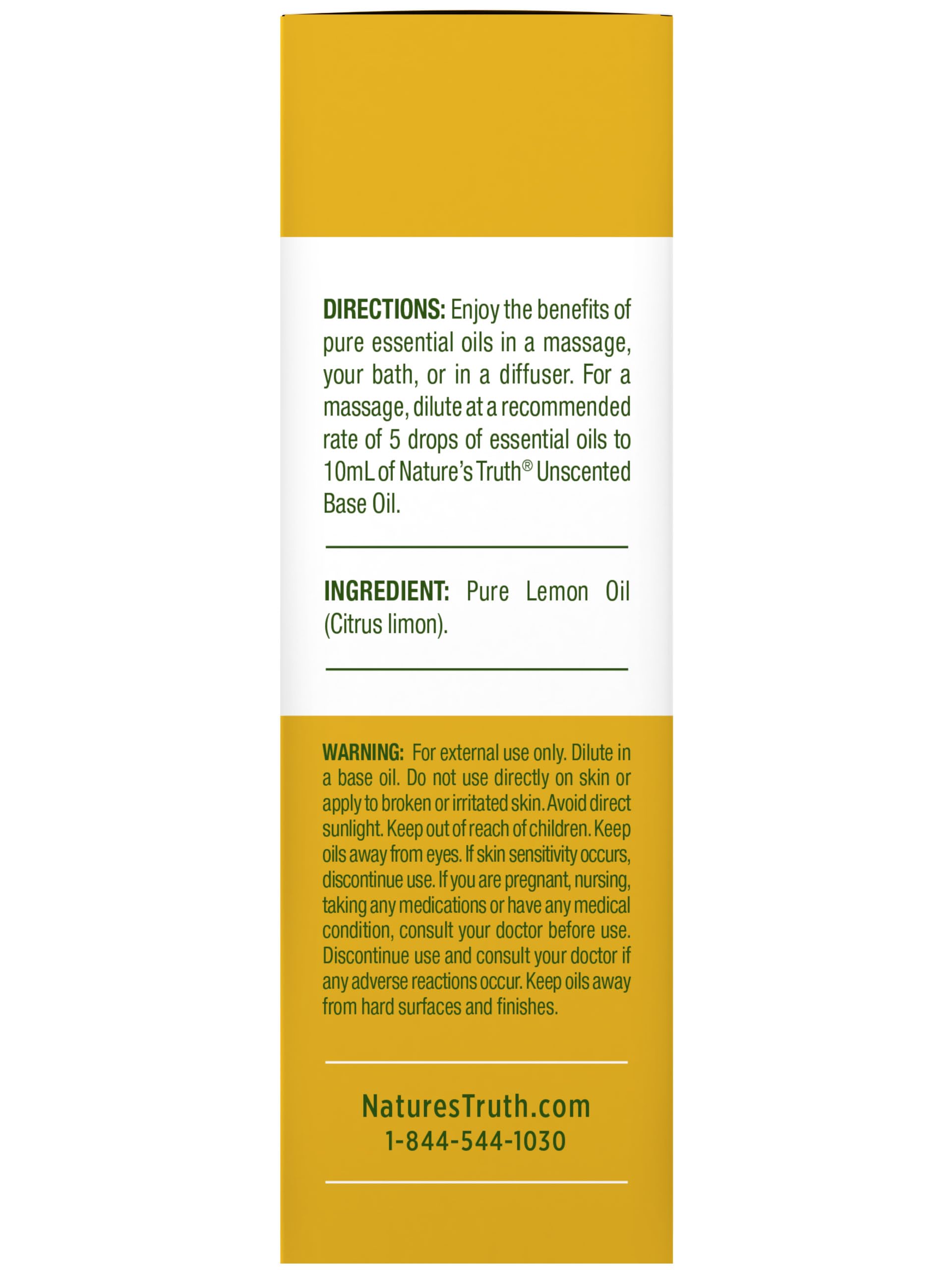 Nature's Truth Prueba de laboratorio garantiza pureza para uso aromático.