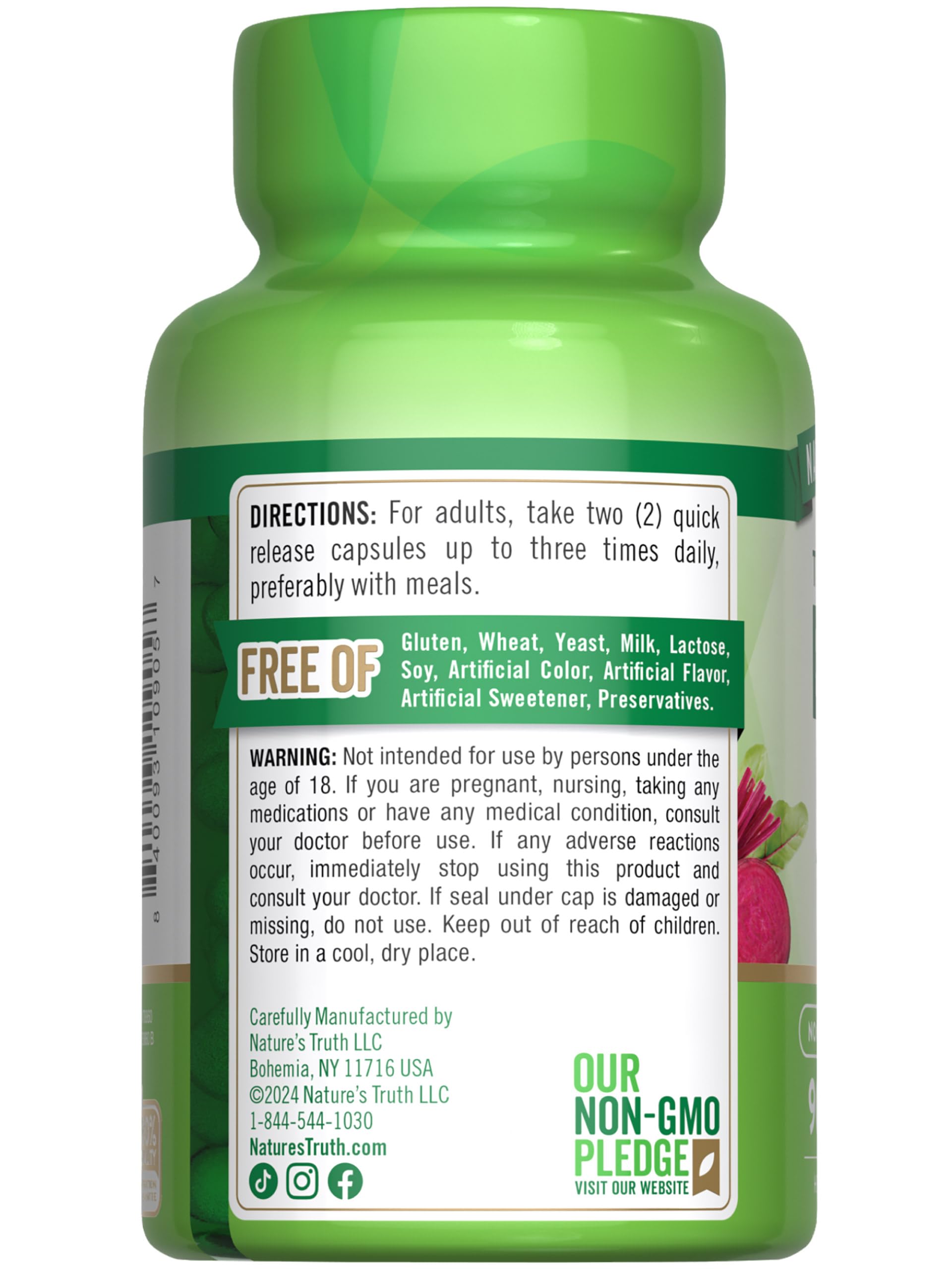 Nature's Truth remolacha cápsulas: estilo de vida activo con un suplemento práctico.