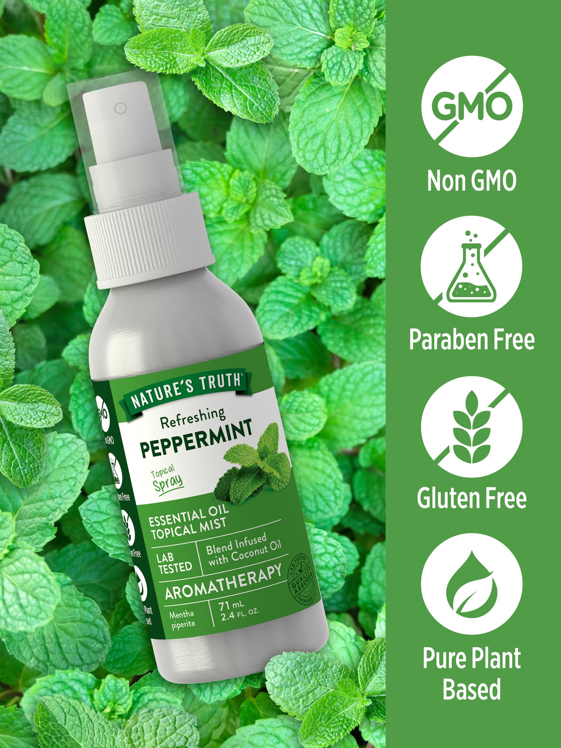 Sumérgete en un baño aromático con este spray de menta para relajación suave.