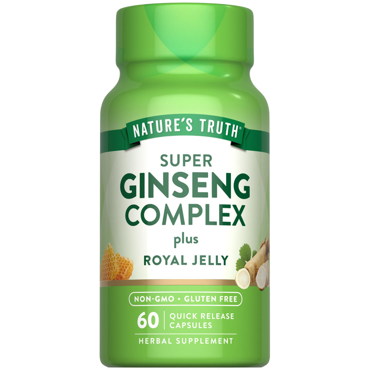 Nature's Truth Super Ginseng Complex: cápsulas para bienestar diario.