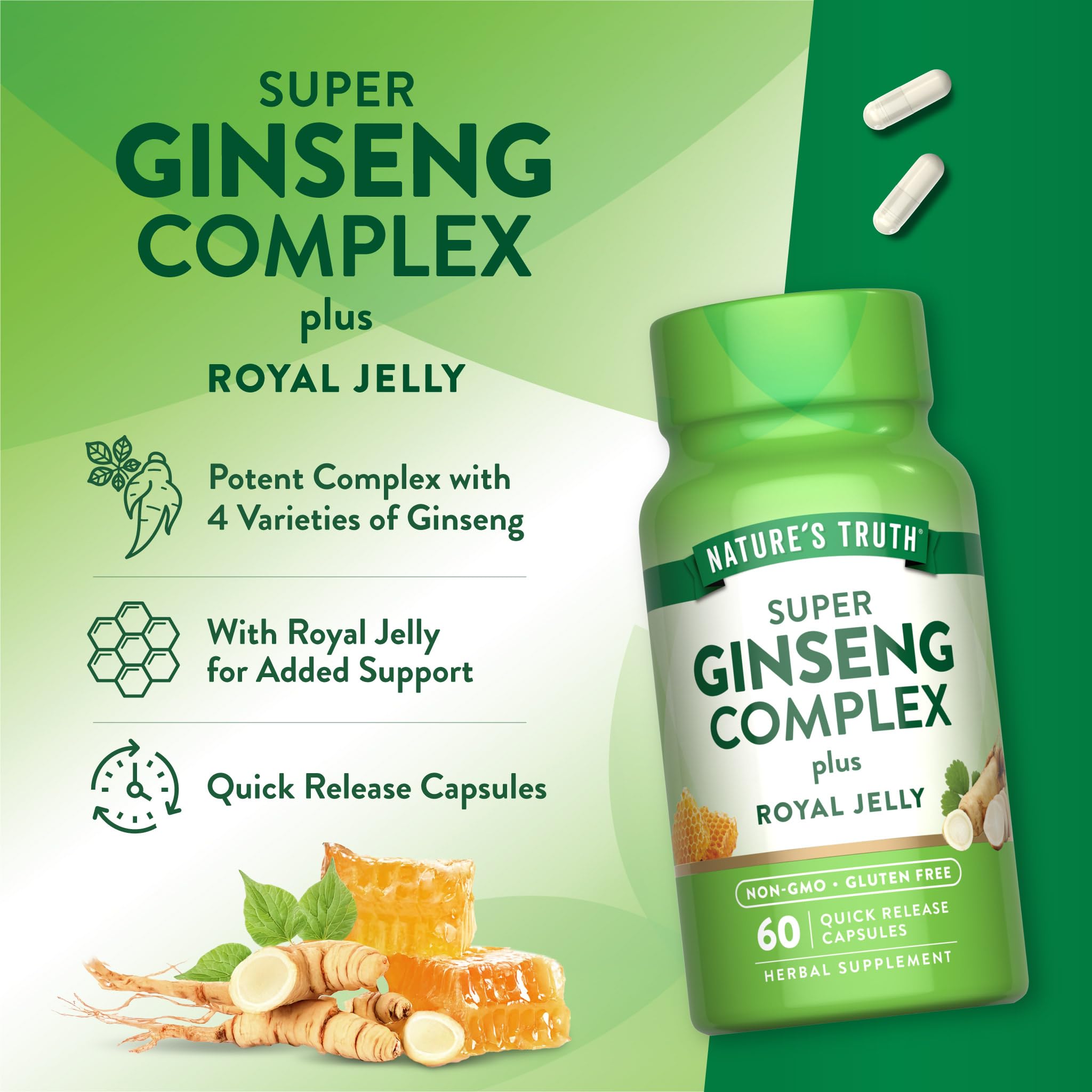 Nature's Truth Super Ginseng Complex: dosis diaria para uso práctico.