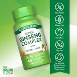 Nature's Truth Super Ginseng Complex frasco para control de dosis diaria.
