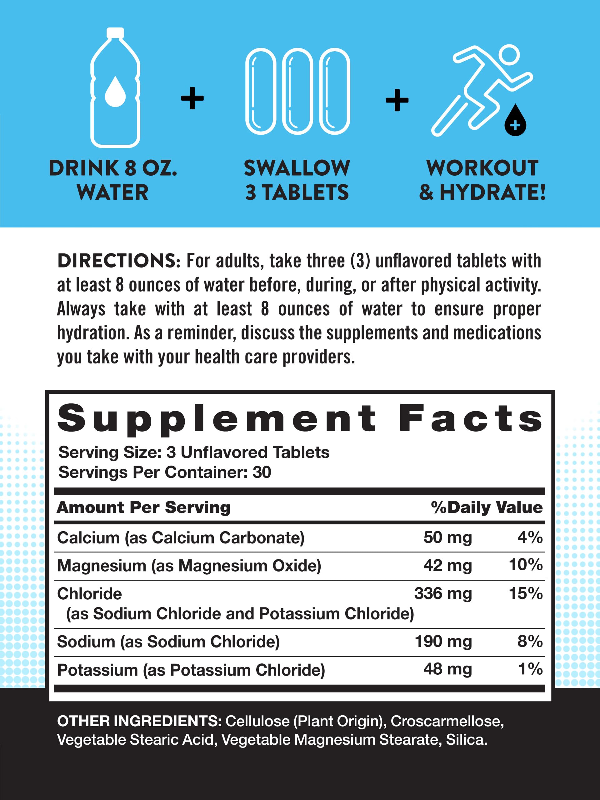 Nature's Truth Electrolyte Tablets: tableta disolviéndose en un vaso de agua para rehidratar