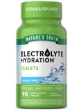 Nature's Truth Electrolyte Tablets: vista frontal de la botella para hidratación rápida sin azúcar