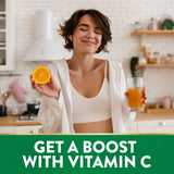Tabletas de vitamina C de Nature's Truth con color naranja