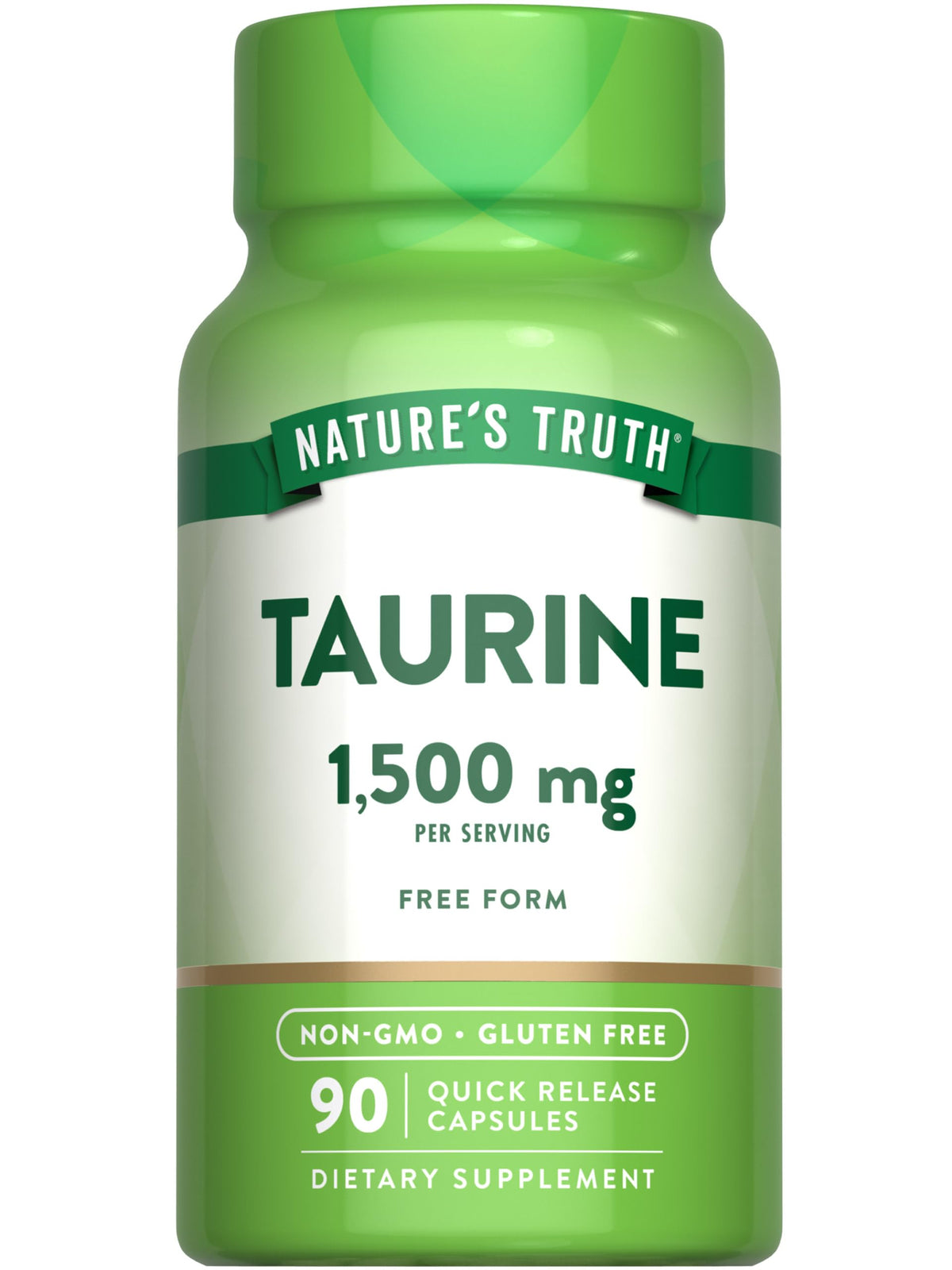 Nature's Truth Taurina: empaque de cápsulas para almacenamiento cómodo
