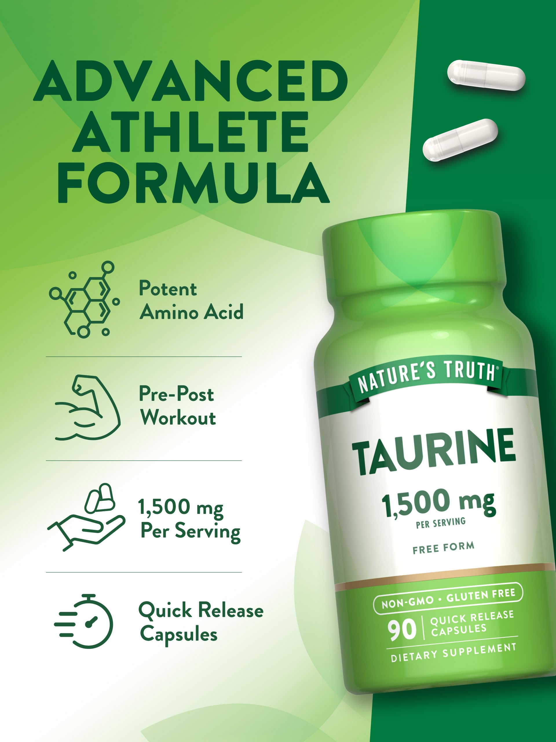 Nature's Truth Taurina: icono sin gluten para dietas sensibles