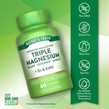 Cápsulas Nature's Truth con glicinato, citrato y malato para mejor absorción y tolerancia.