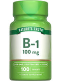 Nature's Truth Vitamina B1 100 mg, tableta en envase para uso diario y saludable