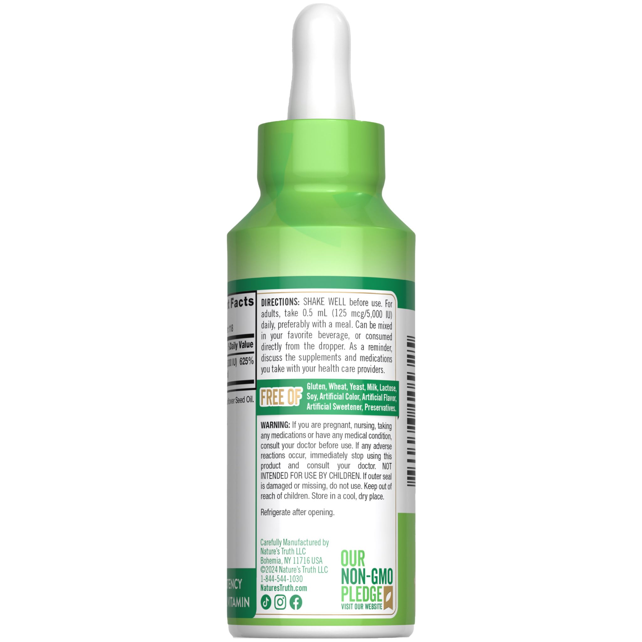 Nature's Truth Vitamina D3 líquido formato de viaje ideal para llevar