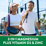 Suplemento Nature's Truth con D3 y zinc en cápsulas vegetarianas.