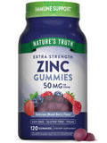 Nature's Truth Zinc Gummies para adultos en botella, ingesta diaria fácil