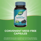 Nature's Way Activated Charcoal, etiqueta legible con información sobre gluten.