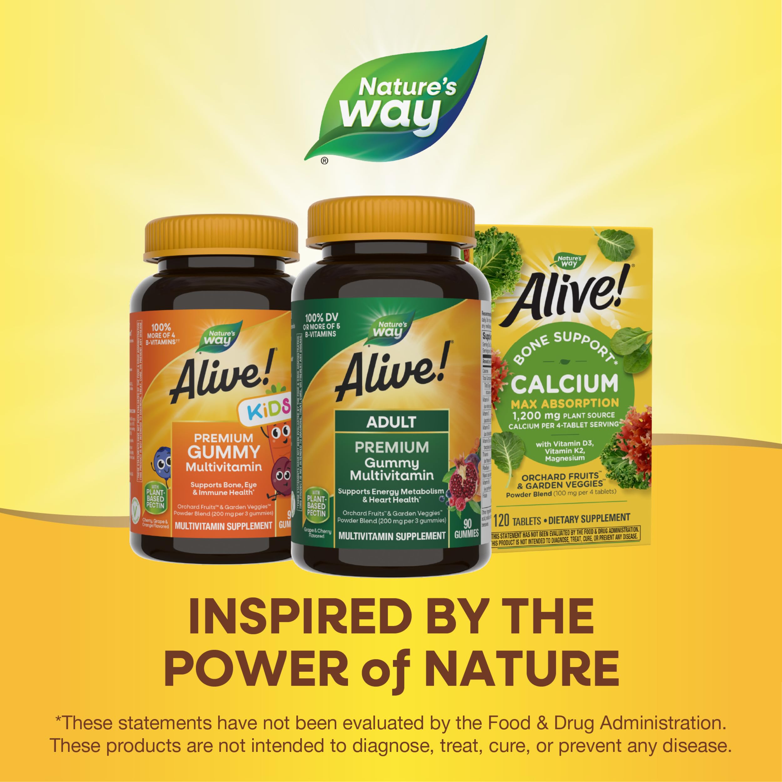 Nature's Way Alive! gominolas, apoyo a ojos y corazón para un estilo de vida activo
