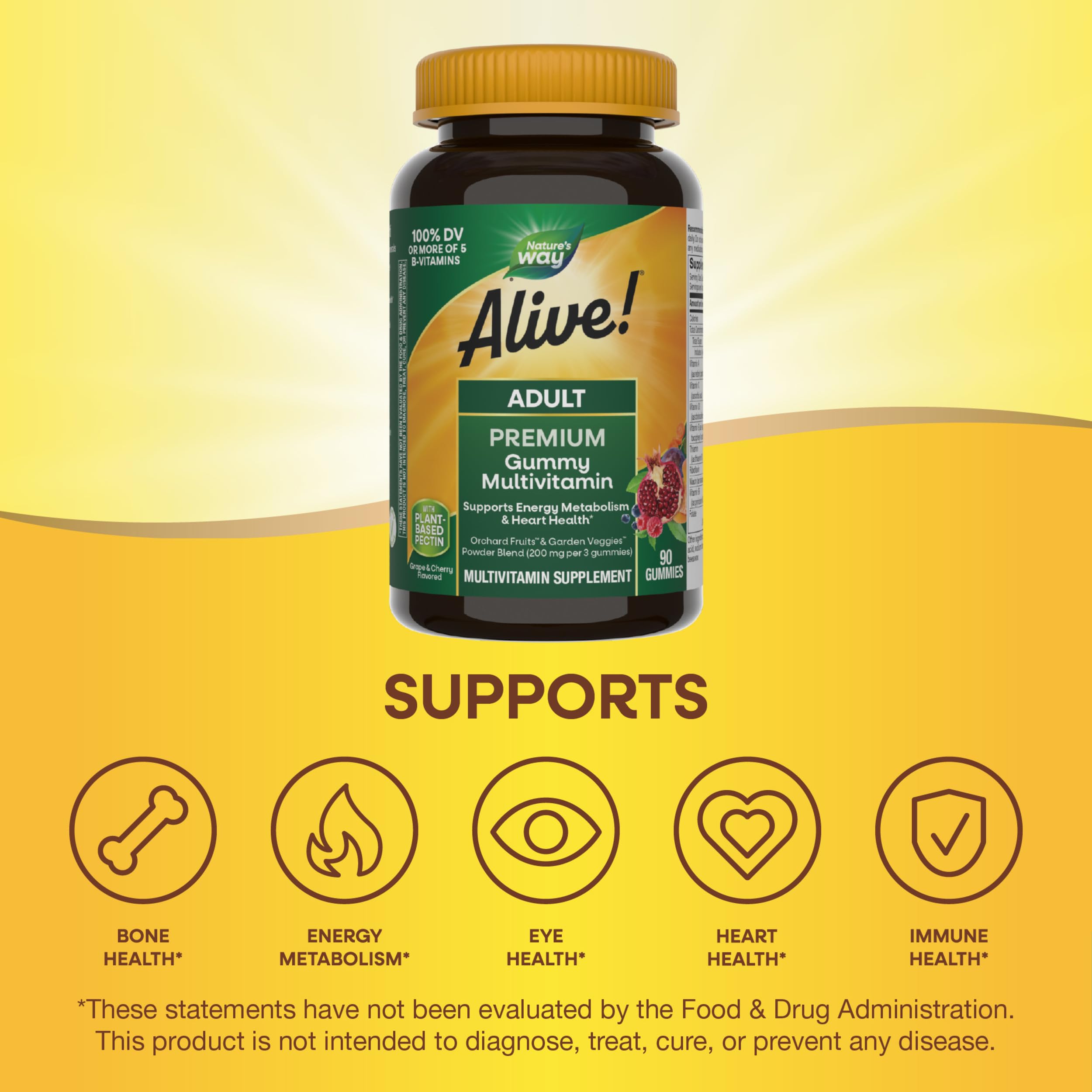 Nature's Way Alive! gominolas sabor uva y cereza, para disfrutar cada dosis