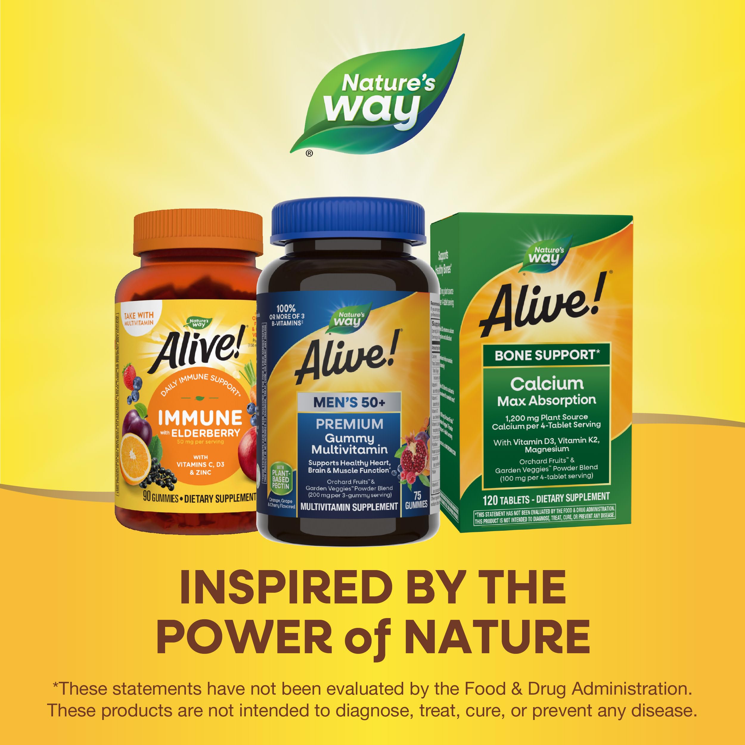 Uso diario con estilo de vida activo gracias a Nature's Way Alive! Hombres 50+.