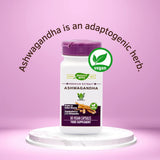 Nature's Way Ashwagandha 60vcaps: etiqueta legible que resalta ingredientes naturales.