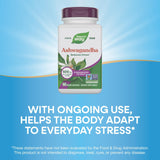 Nature's Way Ashwagandha: etiqueta vegana, sin gluten para mayor tranquilidad.