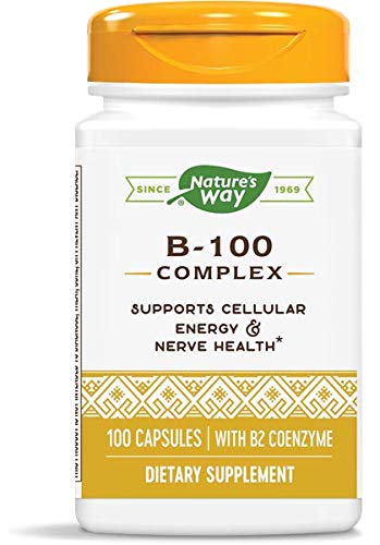 Nature's Way Complejo B-100 cápsula para energía diaria y salud nerviosa