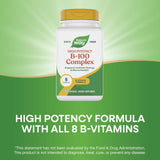 Nature's Way B-100 Complex, sin gluten, apto para dietas específicas