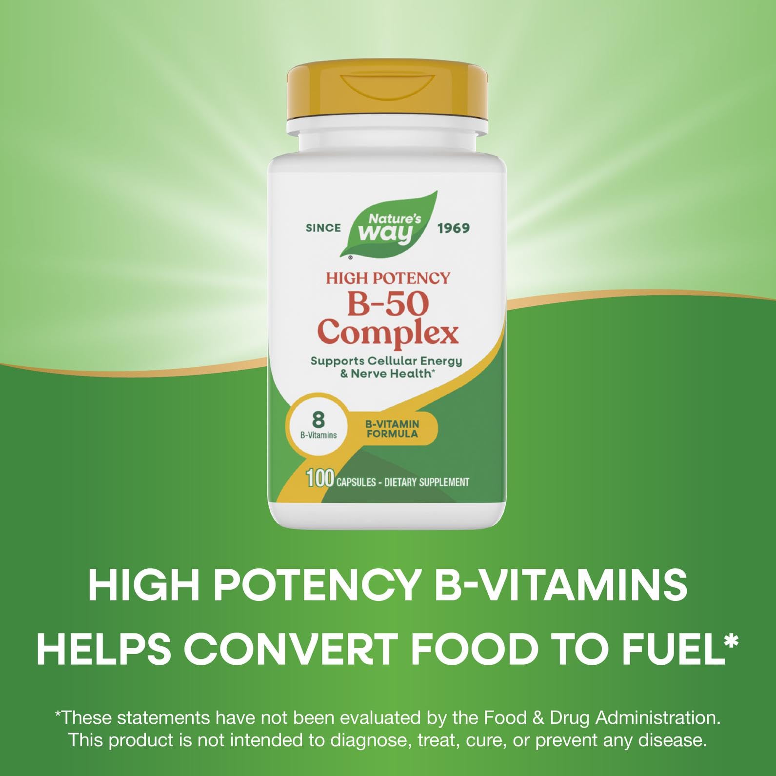 Nature's Way B-50 Complex libre de gluten para dietas sensibles