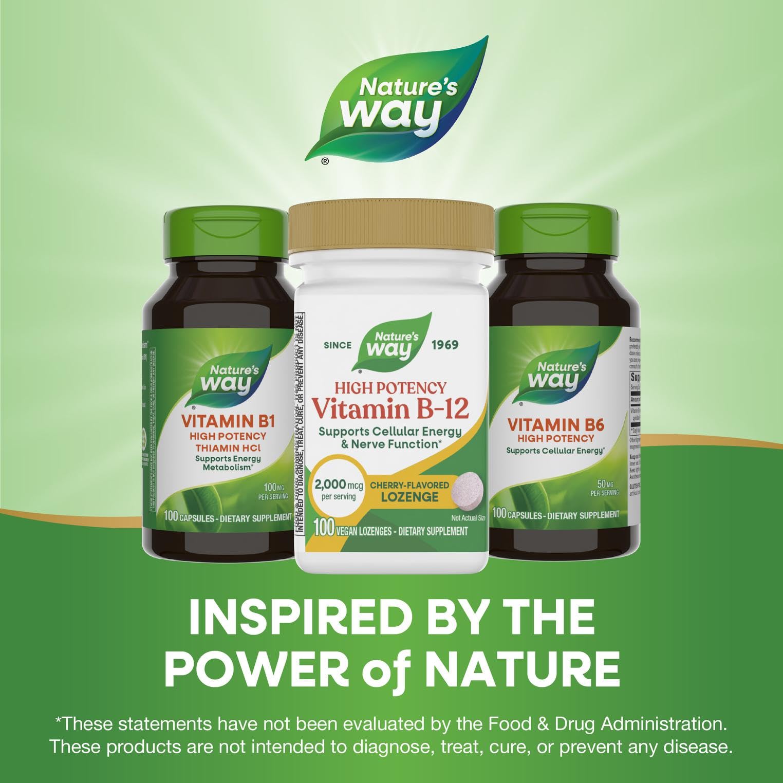 Nature’s Way tabletas B-12 aptas vegan y sin gluten