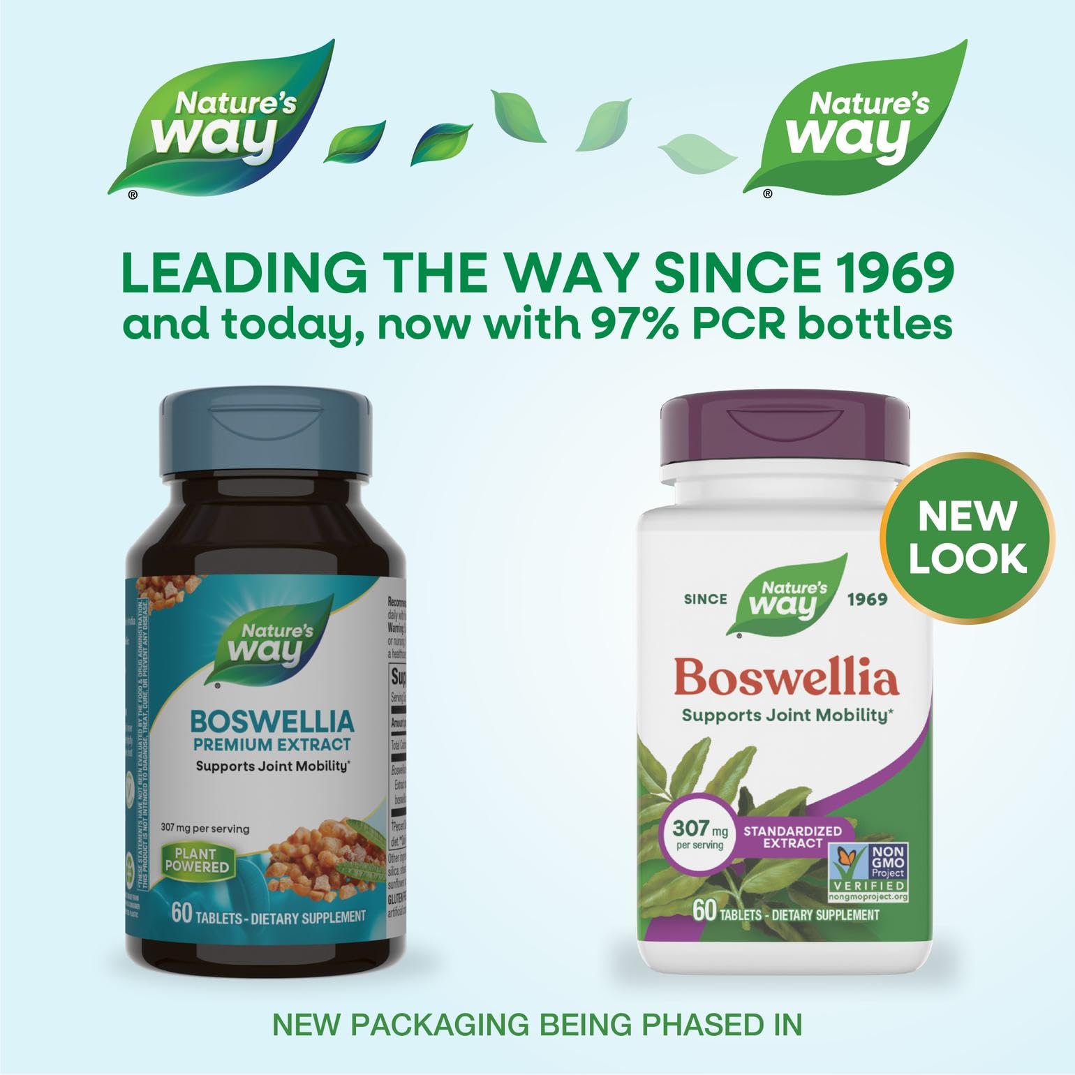 Nature's Way Boswellia Premium Extract: botella destacada, dosis estandarizada de ácidos boswélicos.