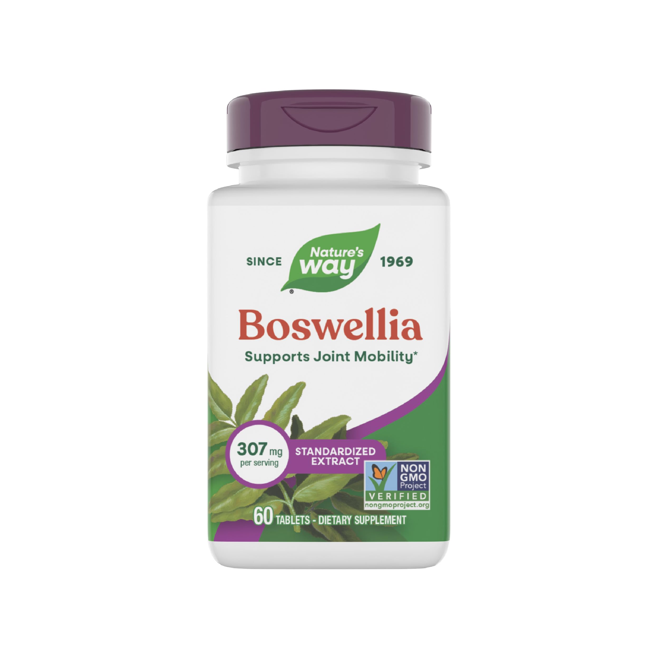 Nature's Way Boswellia Premium Extract: tabletas sobre fondo neutro, soporte a la movilidad articular.