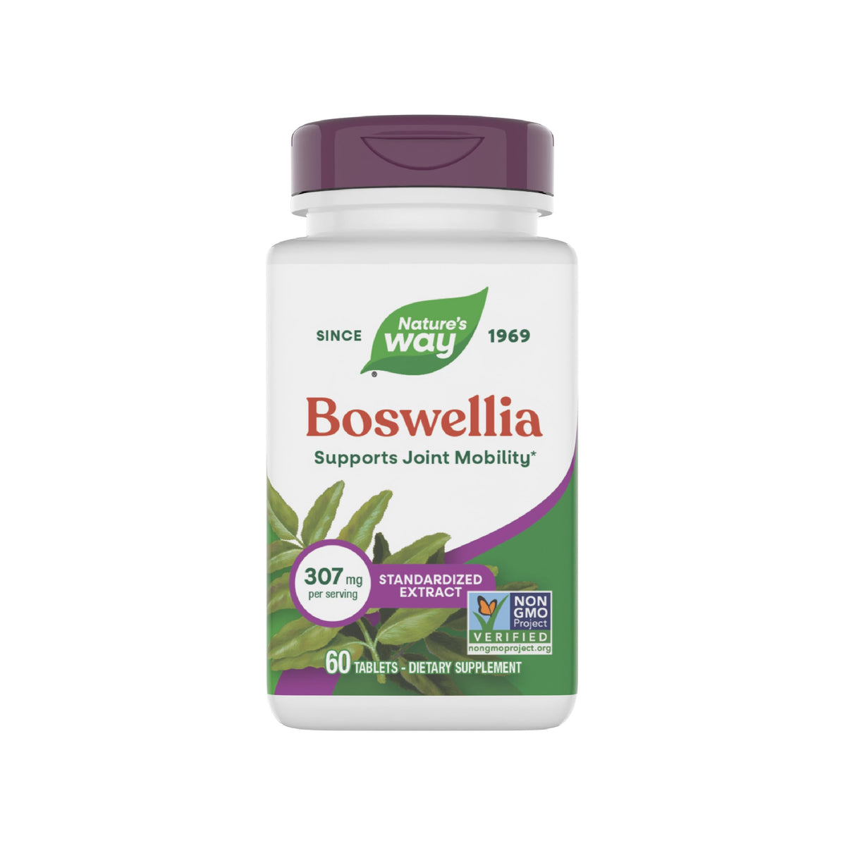 Nature's Way Boswellia Premium Extract: tabletas sobre fondo neutro, soporte a la movilidad articular.