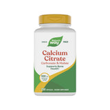 Nature's Way Calcium Citrate, botella con dosis diaria de 2 cápsulas.