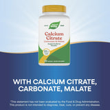 Nature's Way Calcium Citrate, libre de gluten y alérgenos.