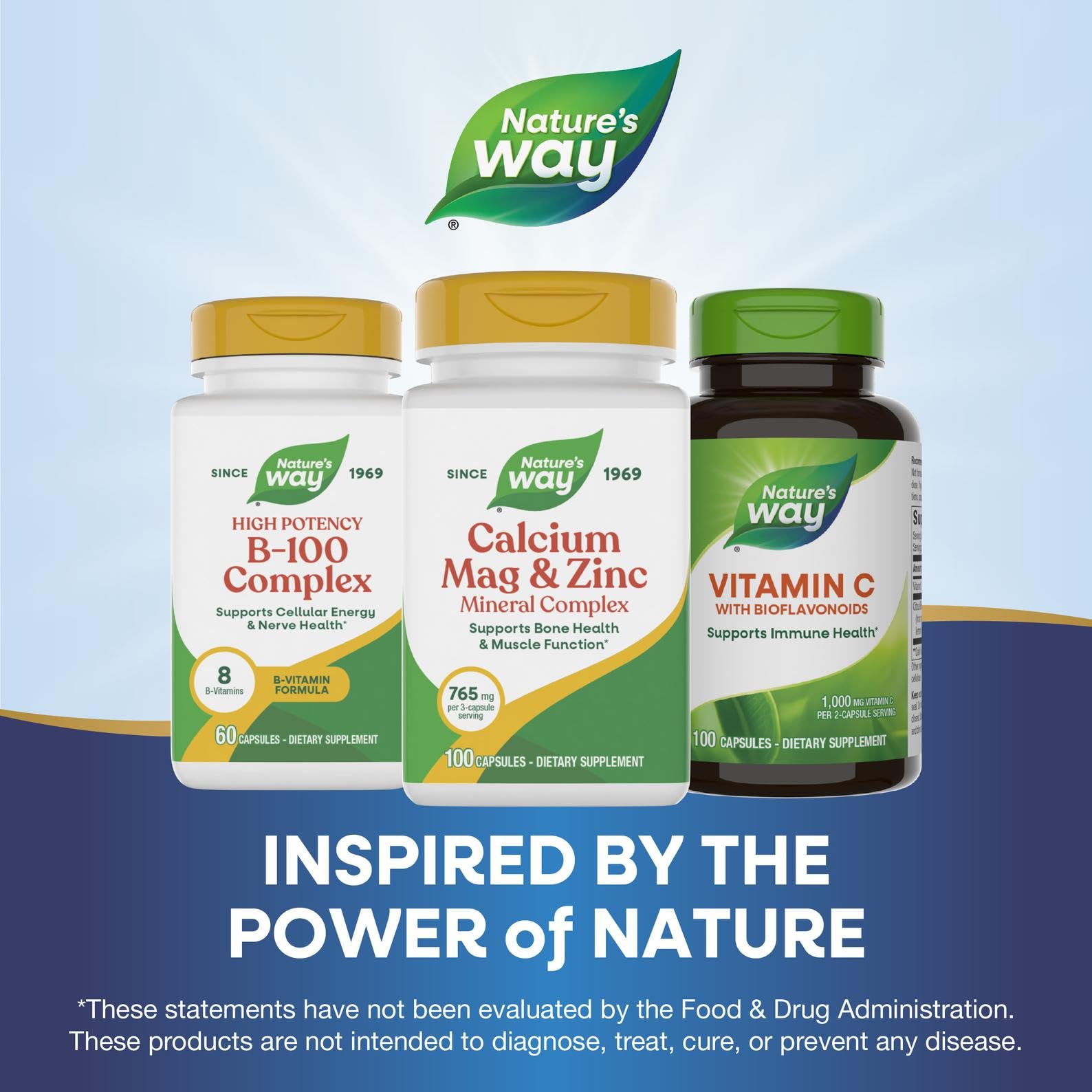 Nature's Way calcio magnesio zinc mineral, uso diario con comida para mejor absorción
