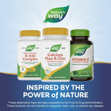 Nature's Way calcio magnesio zinc mineral, uso diario con comida para mejor absorción