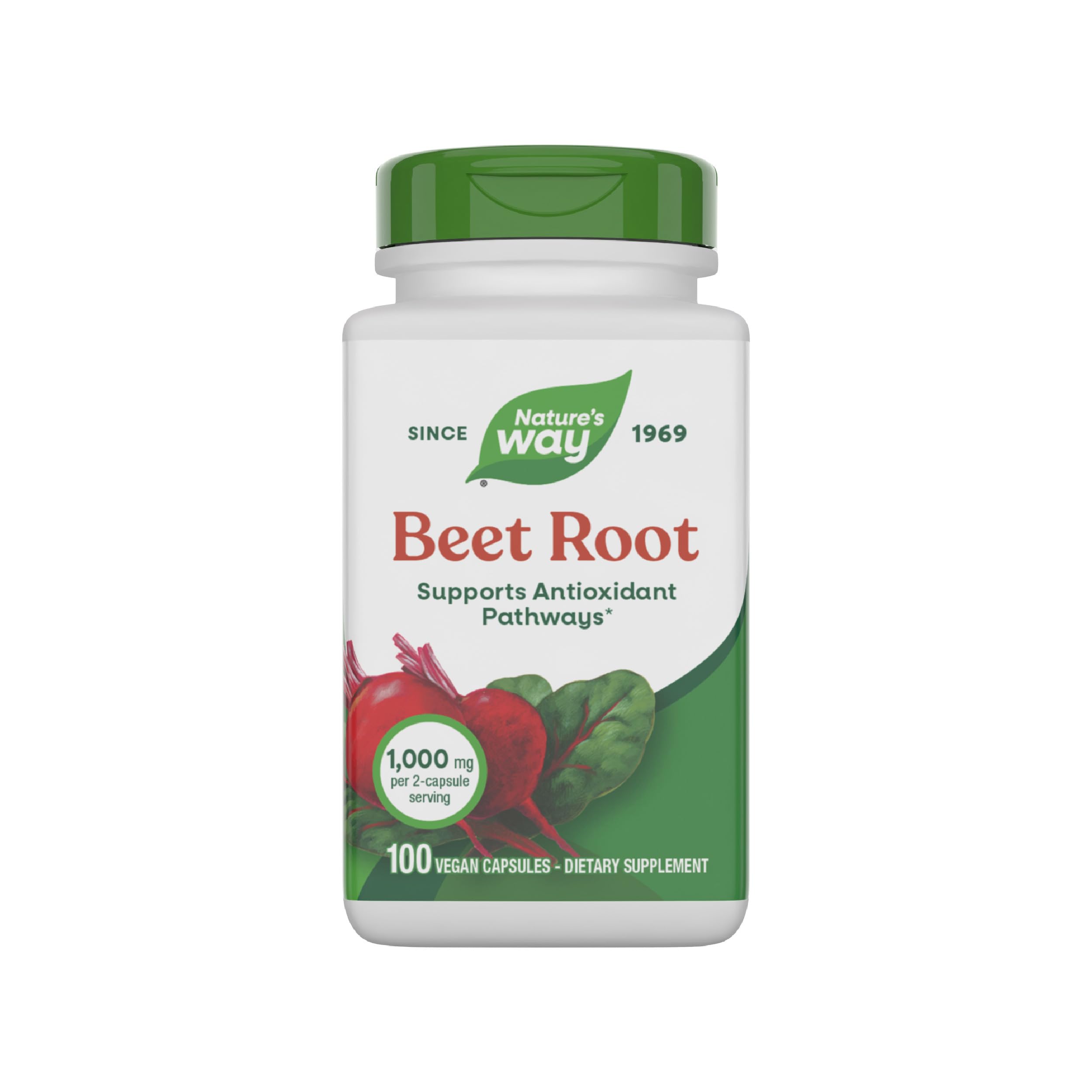 Nature's Way cápsulas de remolacha en frasco para apoyo antioxidante diario