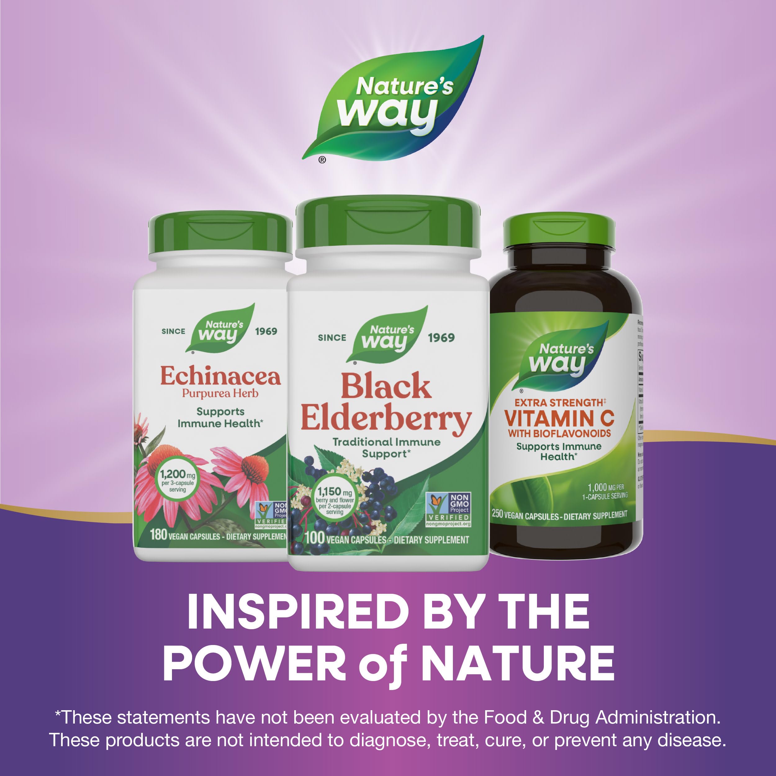 Nature's Way cápsulas en caja, envase estable para suministro constante