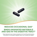 Cápsulas de carbón activado de Nature's Way para apoyo digestivo ocasional.