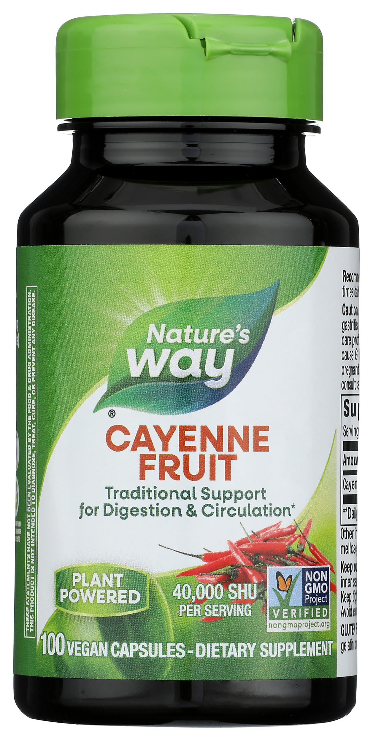 Nature's Way Pimienta de Cayena frasco: sabor intenso para sazonar comidas.