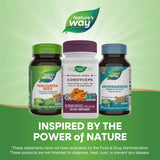 Nature's Way Cordyceps, embalaje reciclado, envase sostenible.