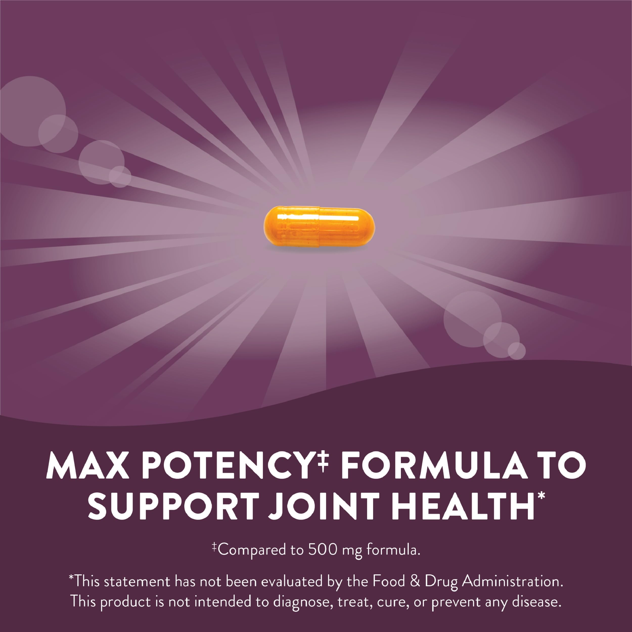 Nature's Way Curcuma Max Potency, etiqueta informativa que destaca calidad y pureza.