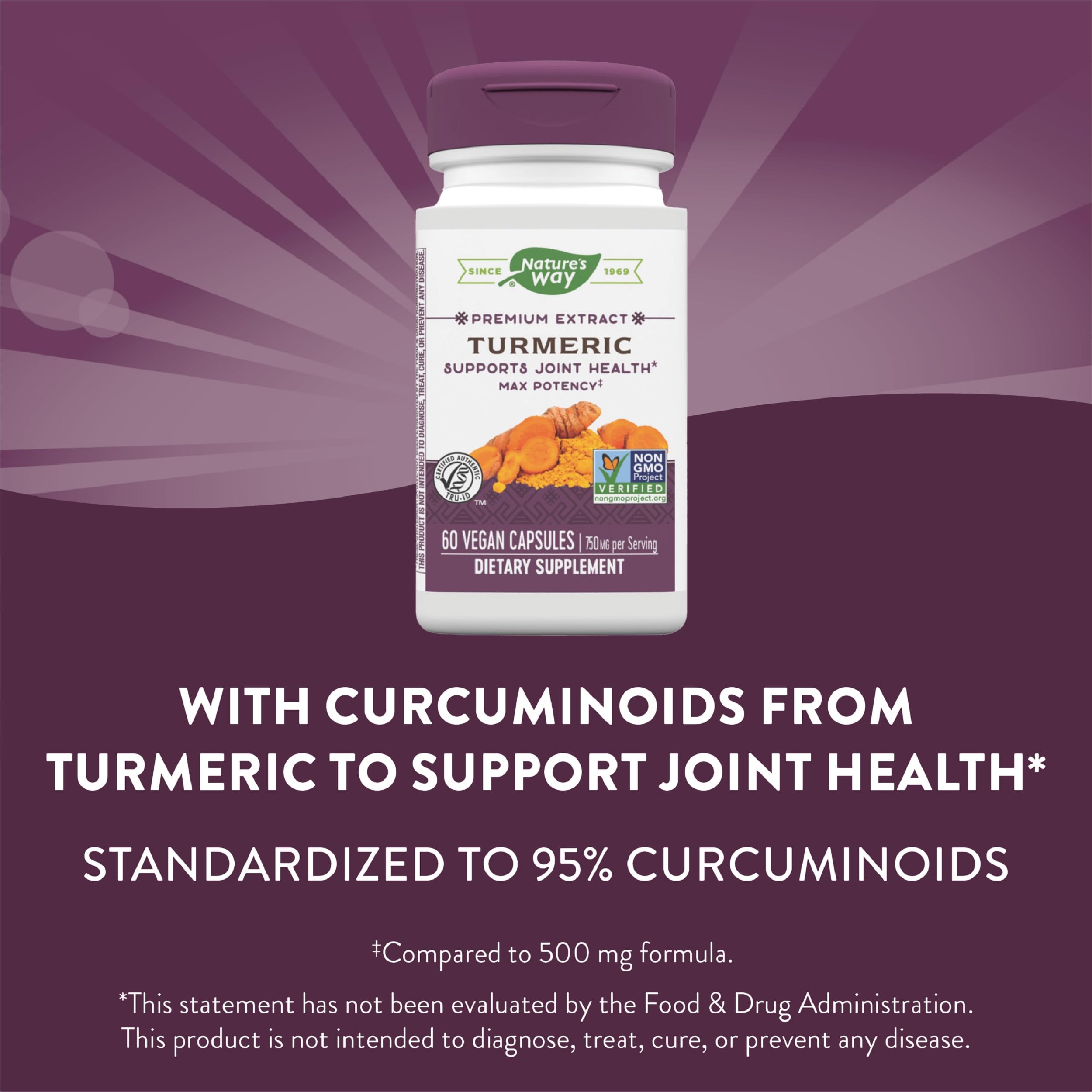 Nature's Way Curcuma Max Potency, tapa hermética que mantiene la frescura de las cápsulas.